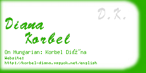 diana korbel business card